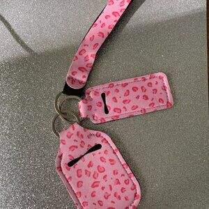 Lot of 5 NWOT 3 Piece Neoprene Wristlet Keychain Set